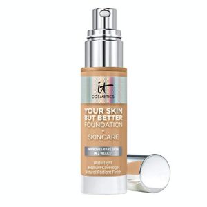 IT Cosmetics Your Skin But Better Foundation + Skincare, Medium Neutral 31 - Hydrating Coverage - Minimizes Pores & Imperfections, Natural Radiant Finish - With Hyaluronic Acid - 1.0 fl oz