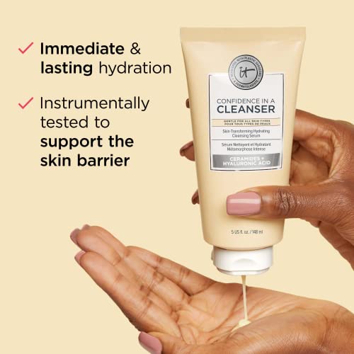 IT Cosmetics Confidence in a Cleanser - Hydrating Face Wash With Hyaluronic Acid & Ceramides - 5.0 fl oz