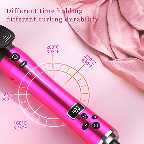 【2023 Upgrade】3 in 1 Ionic Self Curling Iron, 3 Size Blend Ceramic Curling Iron Barrels, 12 Temperature Adjustble for Different Hair Types, Automatic Hair Curler with LCD Display, Fast Heat