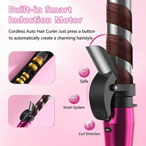 【2023 Upgrade】3 in 1 Ionic Self Curling Iron, 3 Size Blend Ceramic Curling Iron Barrels, 12 Temperature Adjustble for Different Hair Types, Automatic Hair Curler with LCD Display, Fast Heat