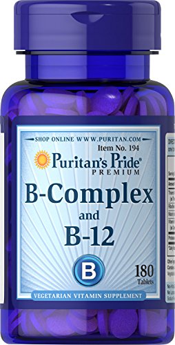 Puritans Pride Vitamin B-Complex and Vitamin B-12, 180 Count