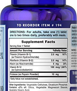 Puritans Pride Vitamin B-Complex and Vitamin B-12, 180 Count