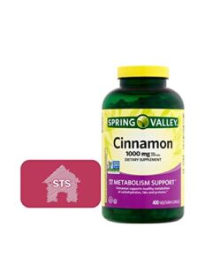spring valley cinnamon 1000 mg, 400 count + sts fridge magnet.