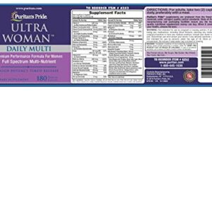 Puritans Pride Ultra Women Daily Multi Timed Release, 180 Count