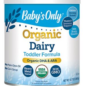 Baby's Only Organic Dairy with DHA & ARA Toddler Formula, 12.7 Oz (Pack of 6) | Non-GMO | USDA Organic | Clean Label Project Verified | Brain & Eye Health (Packaging May vary)