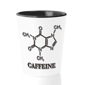 caffeine shot glass -chemistry caffeine – a funny quotes shot glass, a funny shot glass present for teacher, chemistry teacher, periodic table of elements, a lab tech presents