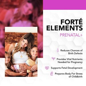 Forte Elements Prenatal Vitamins – Physician Formulated Multivitamin for Nutritional Support of Mother and Baby with Folate, Choline and DHA / EPA (30 Day Supply)