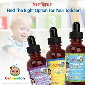 Cocomelon Toddler Liquid Ionic Zinc by MaryRuth's | Sugar Free | USDA Organic | Kids Zinc Sulfate for Ages 1-3 | Immune Support Supplement for Children | Vegan | Non-GMO | Gluten Free | 1 Fl Oz