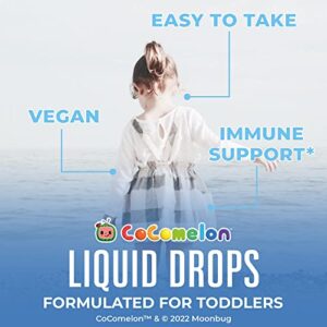 Cocomelon Toddler Liquid Ionic Zinc by MaryRuth's | Sugar Free | USDA Organic | Kids Zinc Sulfate for Ages 1-3 | Immune Support Supplement for Children | Vegan | Non-GMO | Gluten Free | 1 Fl Oz