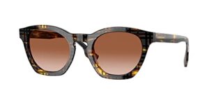 burberry sunglasses be 4367 398113 top check/striped brown