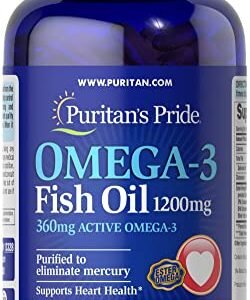 Omega-3 Fish Oil 1200mg, 200 softgels by Puritan's Pride (13328)