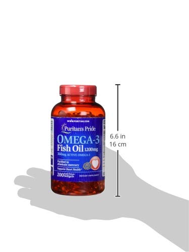 Omega-3 Fish Oil 1200mg, 200 softgels by Puritan's Pride (13328)