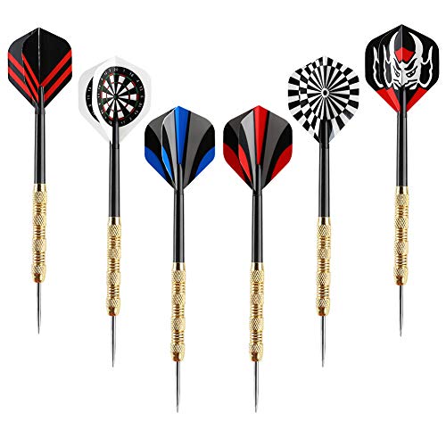 Accmor Steel Tip Darts, Professional Metal Darts, Darts Metal Tip Set, Metal Darts for Dartboard,18 pcs