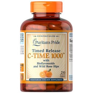 puritans pride vitamin c 1000mg with rose hips for immune supports by puritan’s pride to support a healthy immune system 250 caplets