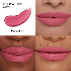 IT Cosmetics Pillow Lips Lipstick, Marvelous - Warm Pink with a Matte Finish - High-Pigment Color & Lip-Plumping Effect - With Collagen, Beeswax & Shea Butter - 0.13 oz