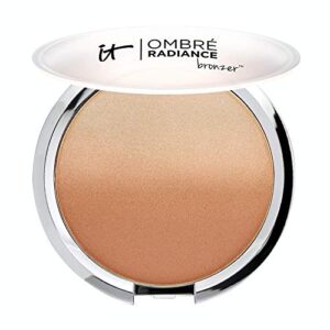 it cosmetics ombre radiance bronzer – matte glow & subtle radiance in one – all-day, waterproof, budge-proof formula – with anti-aging collagen & peptides – 0.57 oz