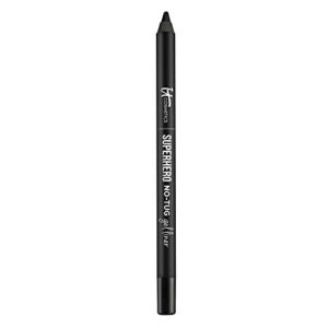 it cosmetics superhero no-tug gel eyeliner, super black – intense ultra-black – waterproof, blendable formula – sharpenable pencil – 0.042 oz