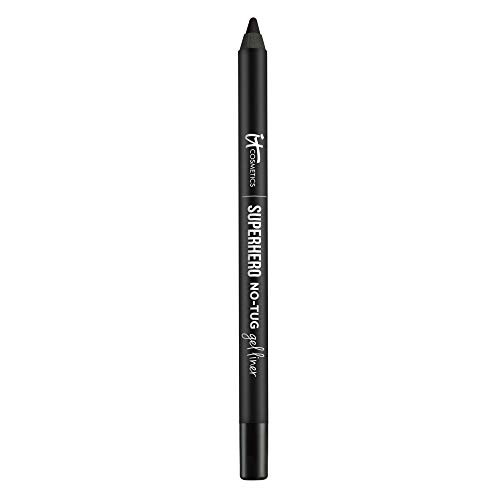 IT Cosmetics Superhero No-Tug Gel Eyeliner, Super Black - Intense Ultra-Black - Waterproof, Blendable Formula - Sharpenable Pencil - 0.042 oz