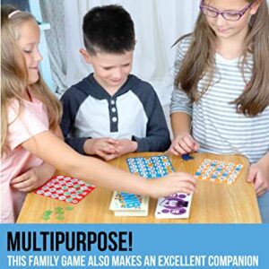 Regal Games - Family Bingo Bundle - Includes 100 Unique Bingo Cards, 75 Jumbo Calling Cards, 1000 Colorful Chips - Fun Family-Friendly Game - Ideal for Large Groups, Parties, Game Nights - Ages 8+