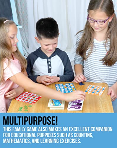 Regal Games - Family Bingo Bundle - Includes 100 Unique Bingo Cards, 75 Jumbo Calling Cards, 1000 Colorful Chips - Fun Family-Friendly Game - Ideal for Large Groups, Parties, Game Nights - Ages 8+