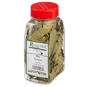 regal whole bay leaves spice – dried bay leaf herb to add strong and tangy flavor to your dishes ( laurel and bay leaves 1.5 oz small container for cooking and seasoning needs)