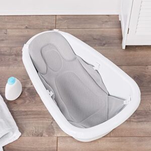 Regalo Baby Basics 3-in-1 Grow with Me Bath Tub, Adjustable As Your Baby Grows, Includes Foam Padded Air Mesh Sling, Drying Hook,