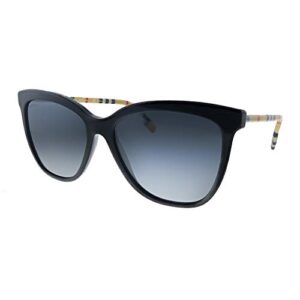 burberry clare be 4308 3853t3 black plastic square sunglasses black polarized lens