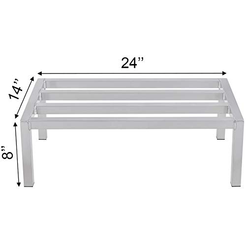 Regal Altair Aluminum Dunnage Rack | Storage in Restaurant, Kitchens and Garages and More! (24" Long x 14" Wide | Height: 8" Off The Floor)