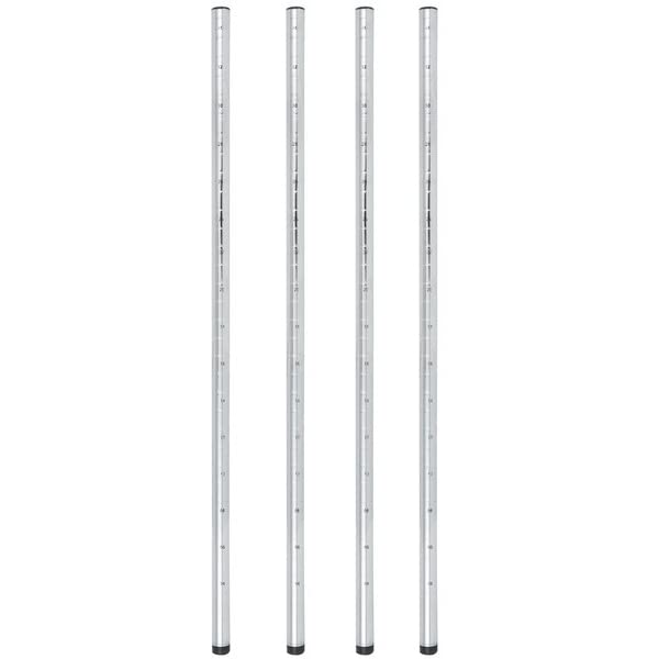 Regal Altair Set of 4 Wire Shelving Posts | Customize Poles Height: 8", 14", 27", 34", 54", 64", 74", 86", 96" and Material: Chrome, Black Epoxy, Green Epoxy, Stainless Steel