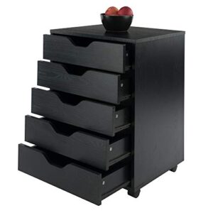 Winsome Halifax Storage/Organization, 5 drawer, Black