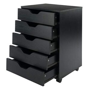 Winsome Halifax Storage/Organization, 5 drawer, Black