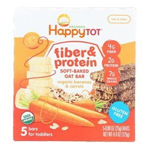 Happy Tot Organics Oat Bars, Organic Bananas & Carrots (box of 5)