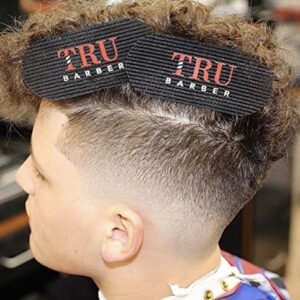 TRU BARBER HAIR GRIPPERS ® BUNDLE PACK 6 PCS for Men and Women - Salon and Barber, Hair Clips for Styling, Hair holder Grips (Black/Red)