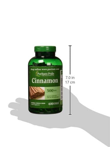 Puritans Pride Cinnamon 500 Mg, Helps Support Sugar Metabolism, 400 Count