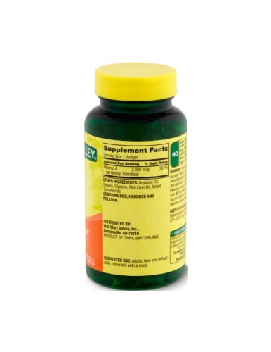 Spring Valley Vitamin A Supplement 2400 mcg, 250 Count + STS Fridge Magnet.