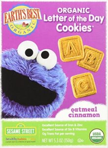 earth’s best sesame street letter of the day cookies – oatmeal cinnamon