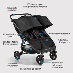 Baby Jogger City Mini GT2 All-Terrain Double Stroller, Jet , 40.7x29.25x42.25 Inch (Pack of 1)