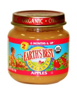 earth’s best 2nd apples, 4 ounce jars (pack of 24)