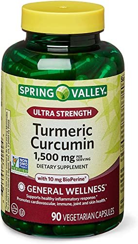 Spring Valley Ultra-Strength Turmeric Curcumin 1,500mg 90 Capsules + Your Vitamin Guide©