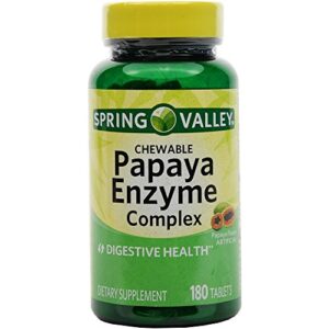 spring valley – papaya enzyme, 180 chewable tablets