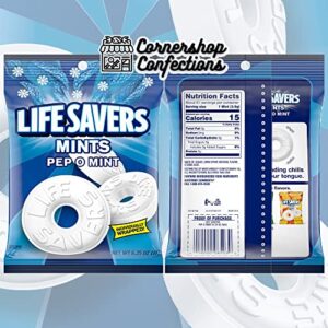 Lifesavers Hard Candy Mints 9 Bag Bulk Variety Pack - 3 Flavors - Wint O Green, Orange, Pep O Mint - 450 Pieces Total - In Cornershop Confections Box - For Parties, Holidays, Car, Purse, Lunch Box Mints