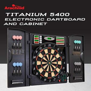 Arachnid Titanium 5400 Electronic Dartboard and Cabinet, Black