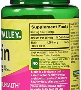 Spring Valley - Biotin 1000 mcg, 150 Tablets