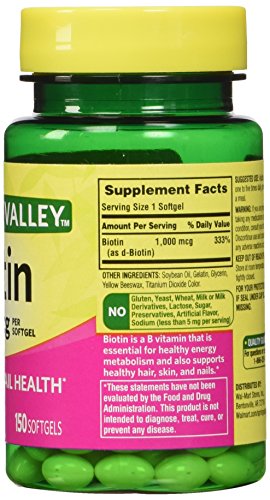 Spring Valley - Biotin 1000 mcg, 150 Tablets