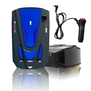 new radar detector, driving aids with mute memory, city/highway mode, long range detection, led display, ideal gift for cars （blue）