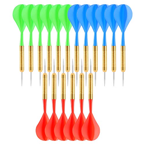 Accmor 18 Pcs Steel Tip Darts, Bar Dart, Darts Metal Tip Set, Metal Darts for Dartboard