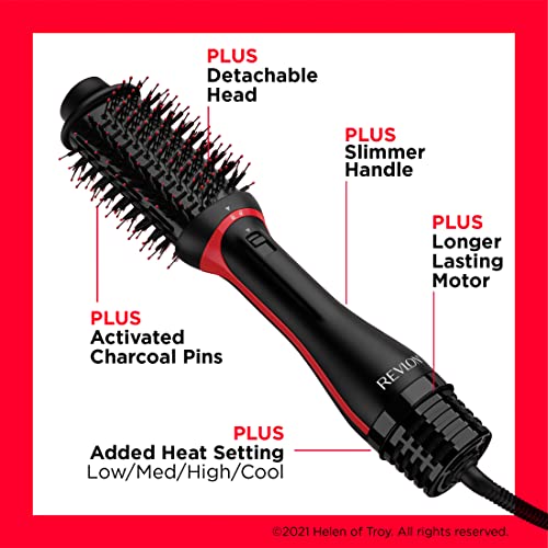 Revlon One Step Volumizer PLUS 2.0 Hair Dryer and Hot Air Brush | Dry and Style (Black)