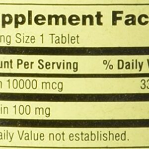 Spring Valley 10000mcg Biotin with 100mg Keratin Dietary Supplement, 60 Tablets (Pack of 2)