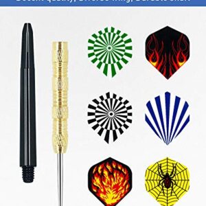 CIKKUE Steel Tip Darts, 18 Pack Premium Professional Dartboard Darts Metal Tip Set with 4 Extra Flights Flight Protectors Tools Men Gift